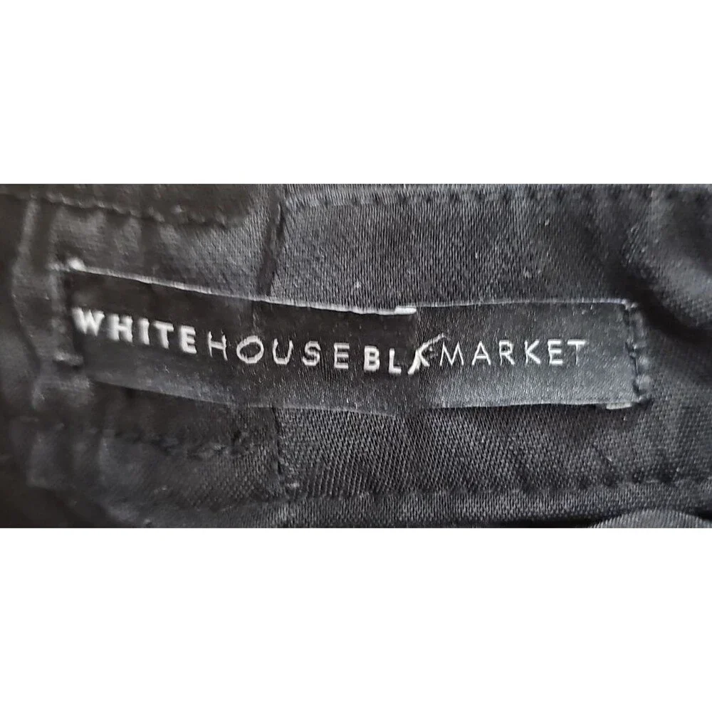 White House Black Market Elle Slim Ankle Pants Black Size 8 EUC Career Work